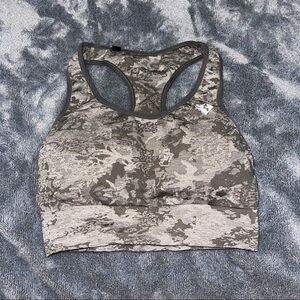 Women’s Best Camo Seamless Sports Bra Green (M)